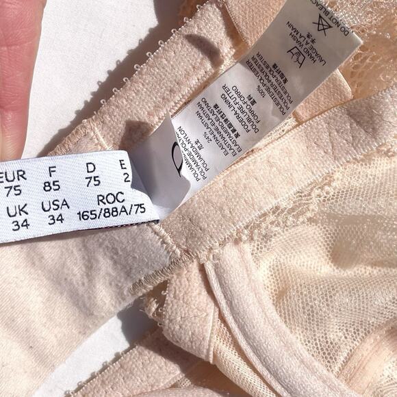 La Perla Studio 2 Underwire Bra 34D Beige Lace - Picture 5 of 5